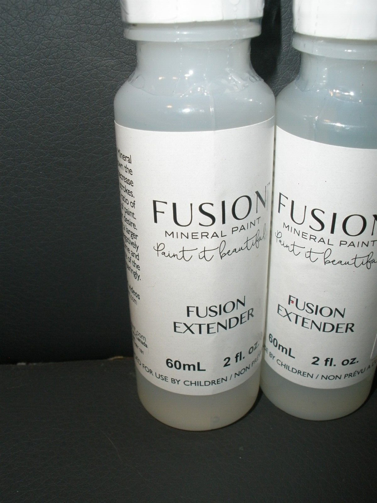 NEW Lot of 5 Bottles Fusion Mineral Paint 2 fl oz Fusion Extender