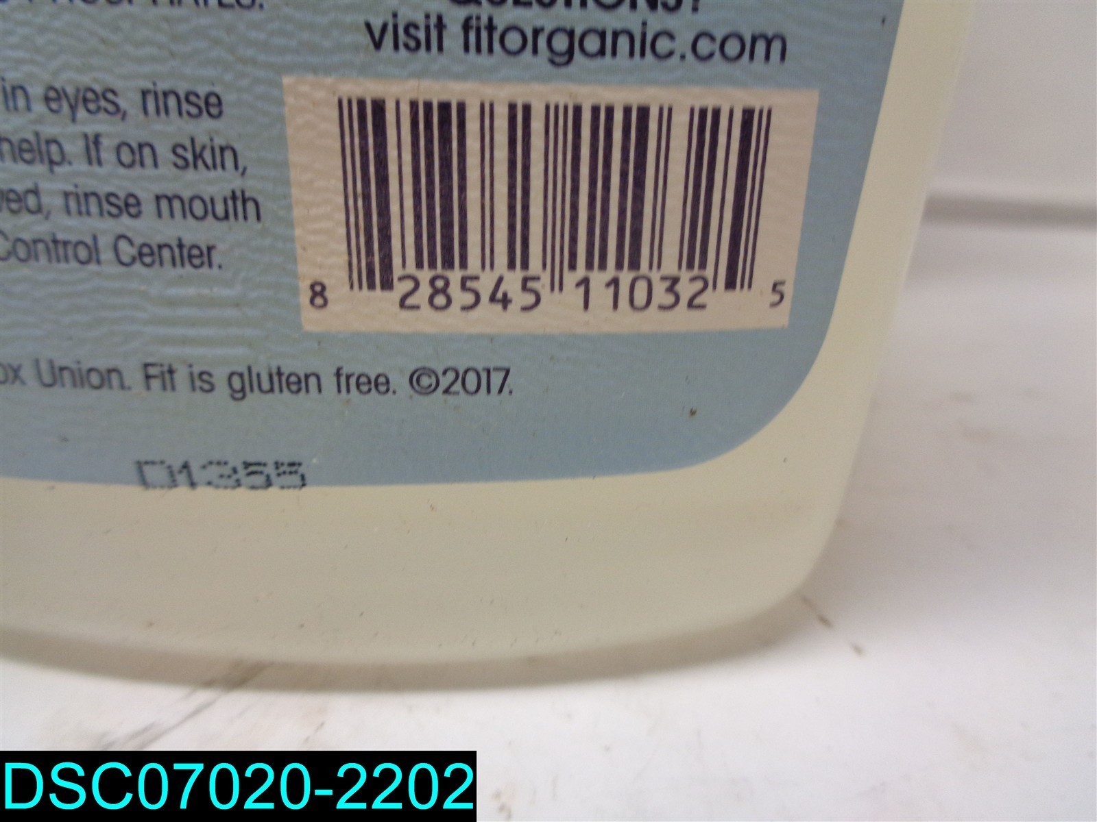 QTY=256oz: ( 32oz x 8) Fit Organic – Fruit & Vegetable Wash