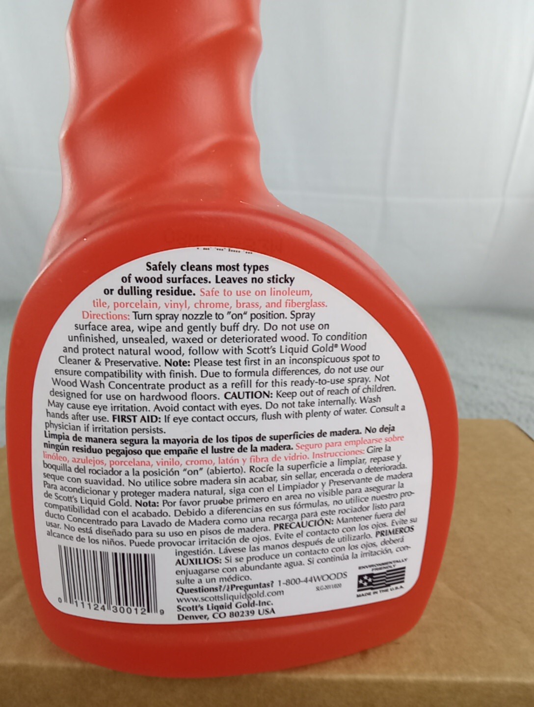 Faded Scott’s Liquid Gold Wood Wash Ready-To-Use Spray Bottle 24 Fl Oz Cleaner