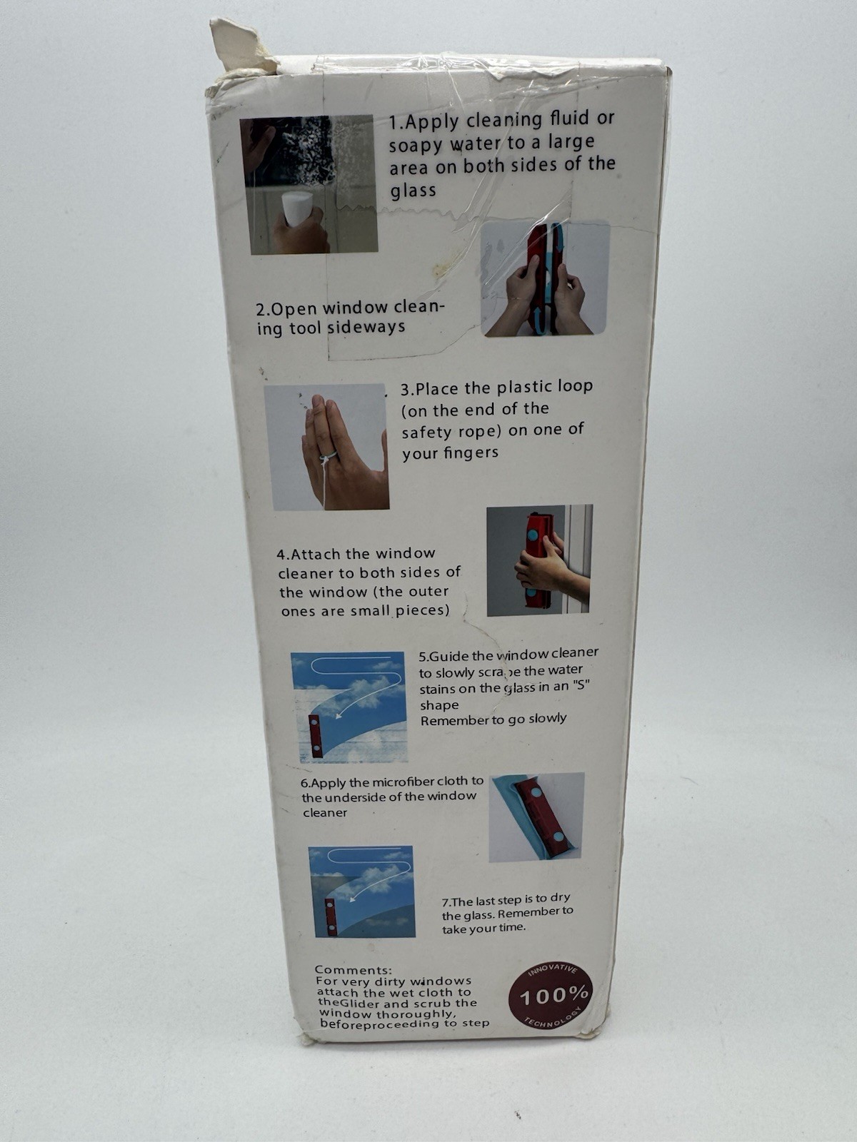Magnetic Window Cleaner The Glider Double Sided Glass Cleaning Tool New Open Box