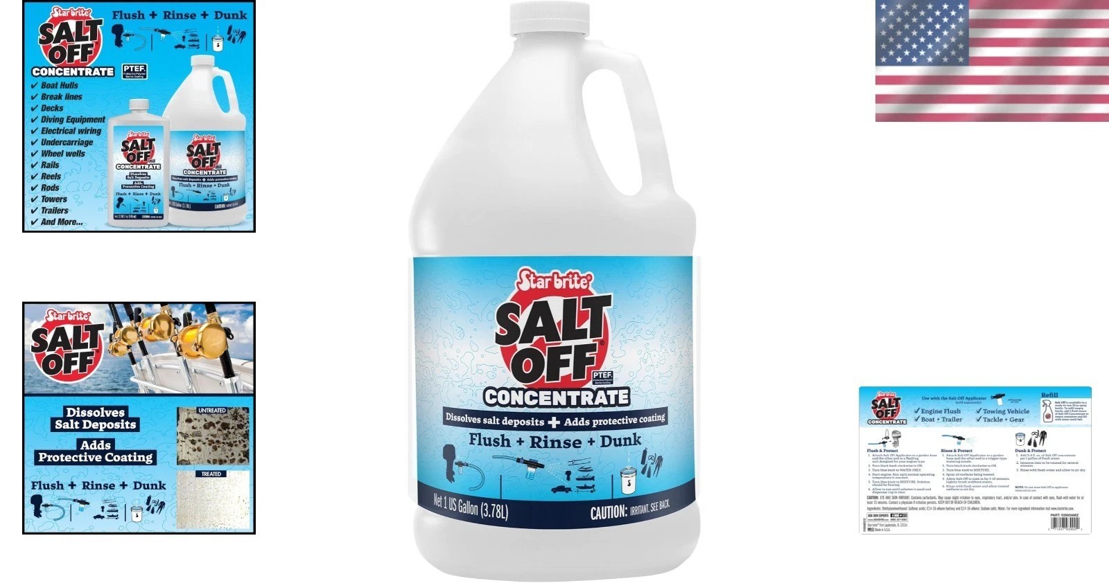 Salt Off Concentrate Salt & Engine Flush 128 OZ Gallon for Boats, Vehicles, T…