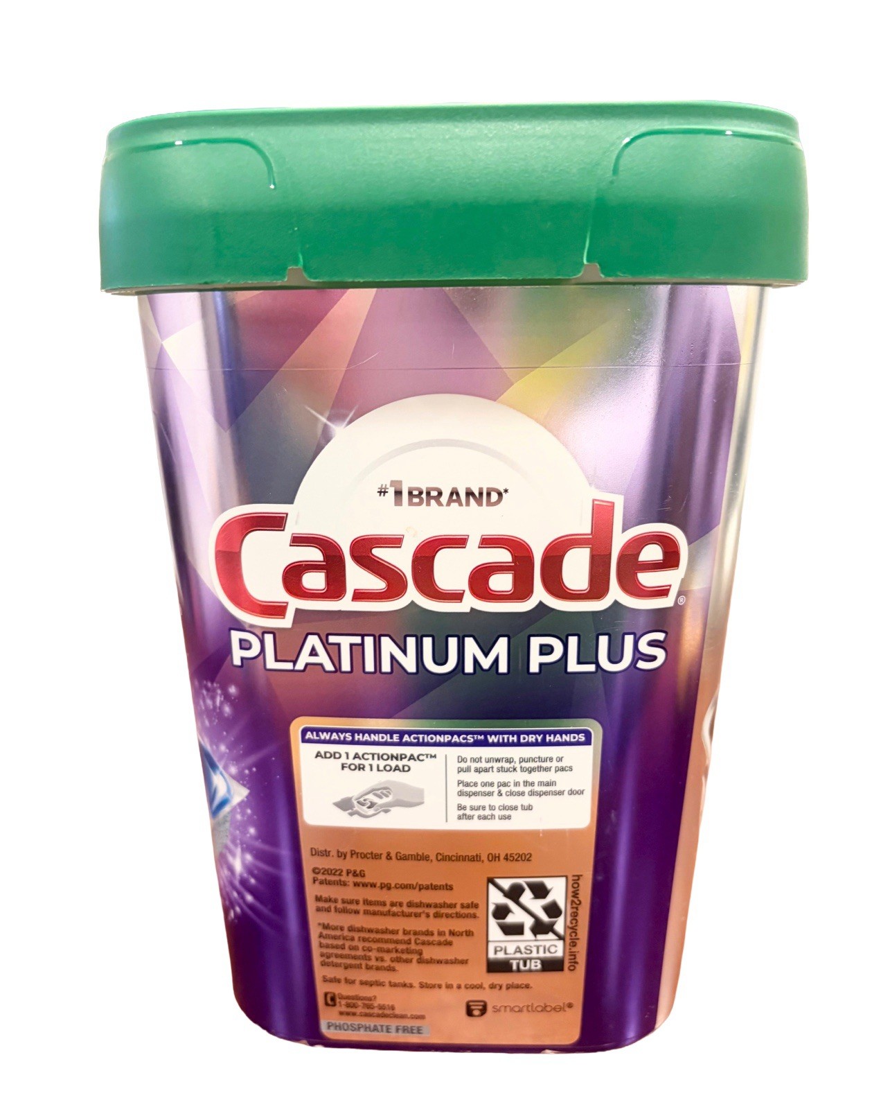 Cascade Platinum Plus dishwasher detergent 81 Actionpacs 2.76lbs