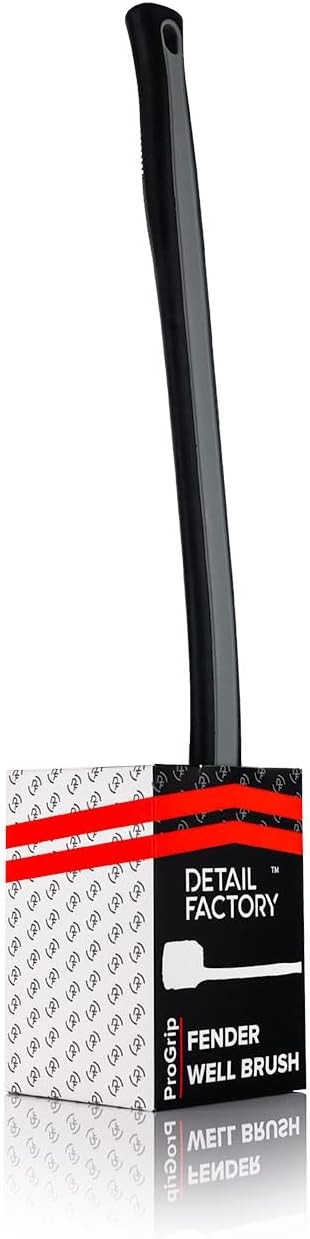 Detail Factory – Well Brush – Ergonomic Handle, Stiff Synthetic Bristles, Gray