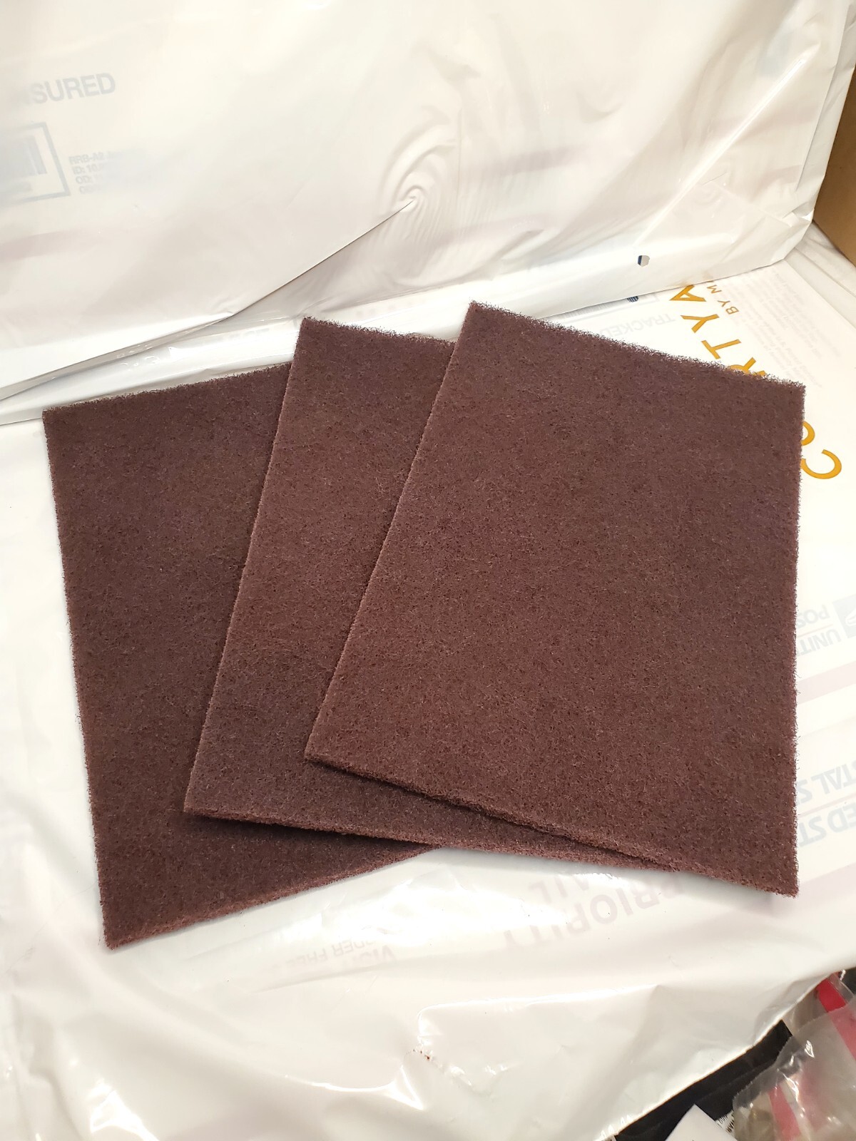 7920000452940 Skilcraft Light Cleaning Scouring Pad 6 x 9 Nylon Maroon 3 PACK