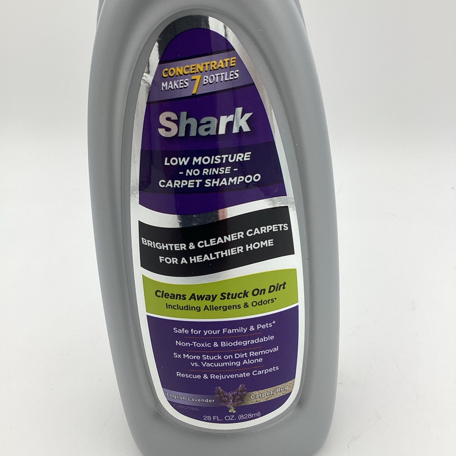 Shark Low Moisture No Rinse Carpet Shampoo English Lavender 28 fl oz Brand New