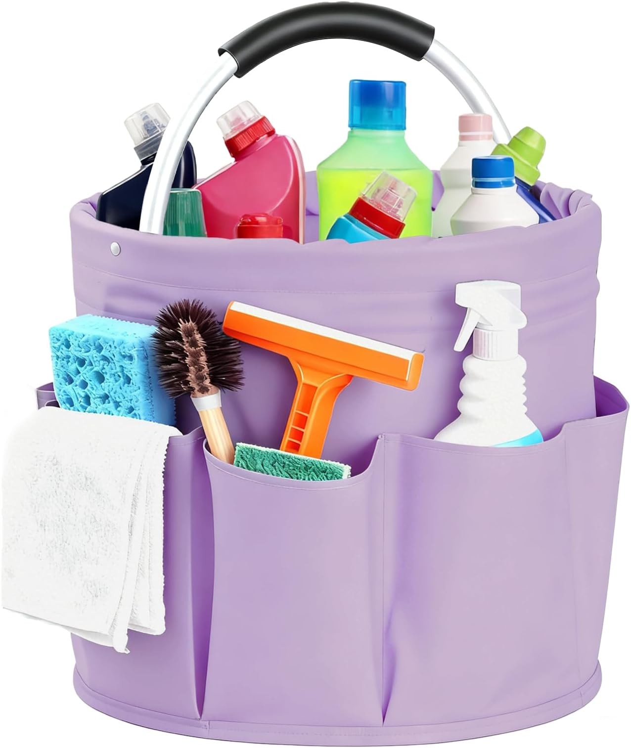Cleaning Caddy with Handle, Cleaning Products Organiser, Foldable Storage Bas…