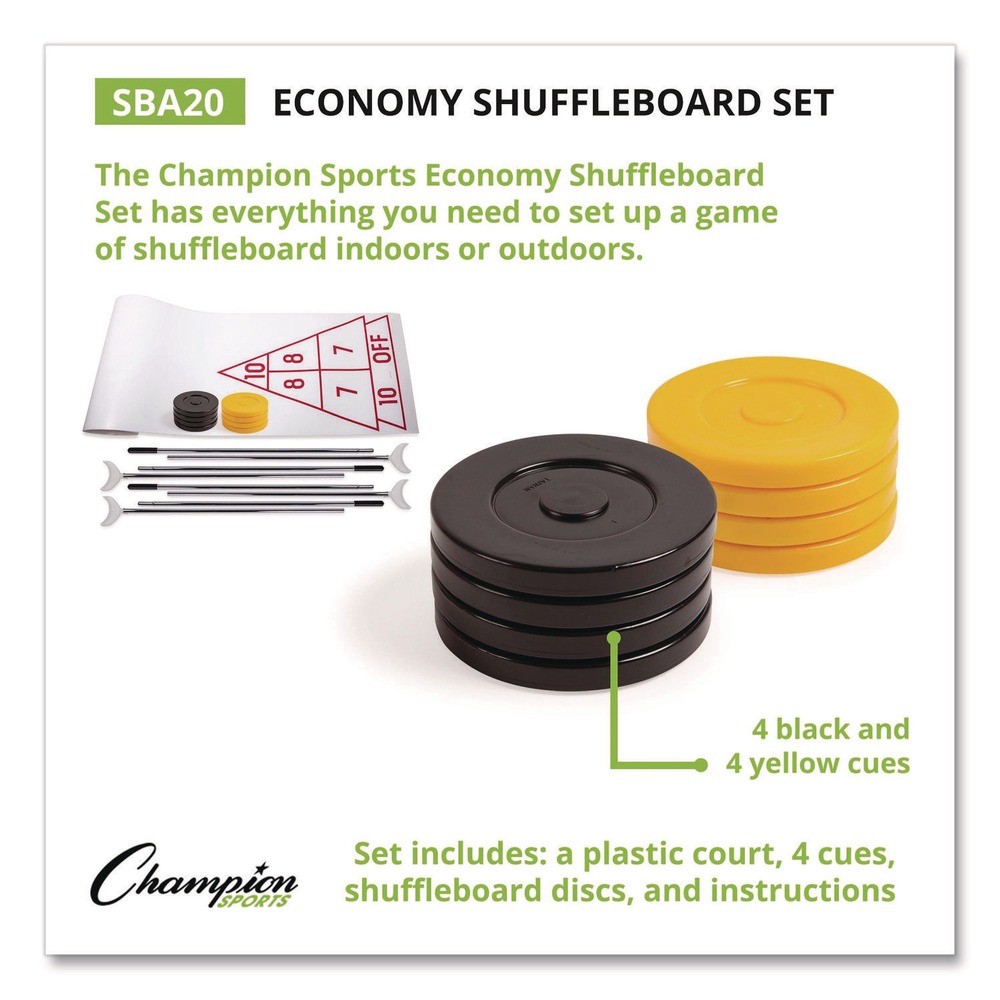 Champion Sports SBA30 Blacktop Shuffleboard Set (11/Set) New