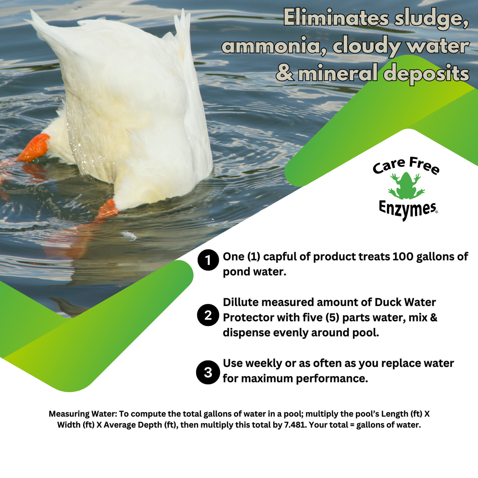 Natural Duck Pond Water Treatment | Clears Water & Reduces Sludge | Duck Pond Wa