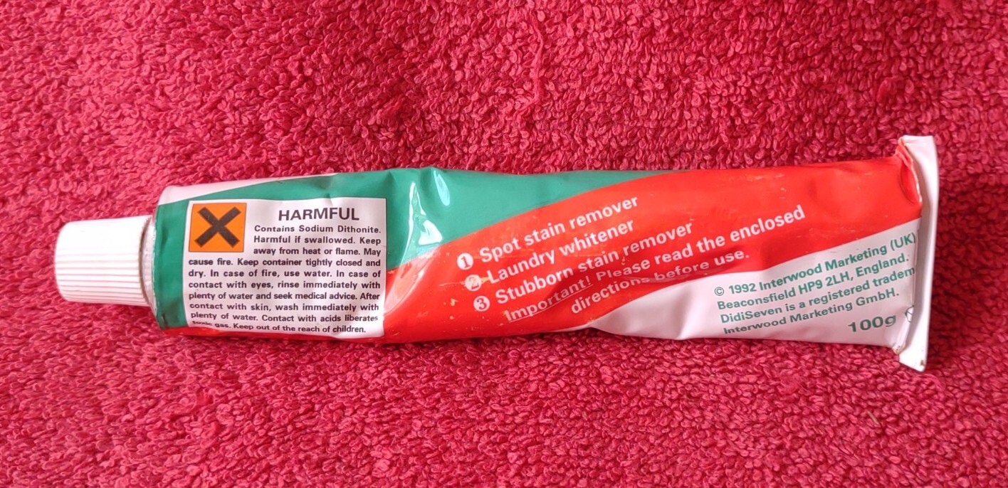 Vtg 1992 DidiSeven Universal Stain Remover Partial Tube Made in Germany 100g