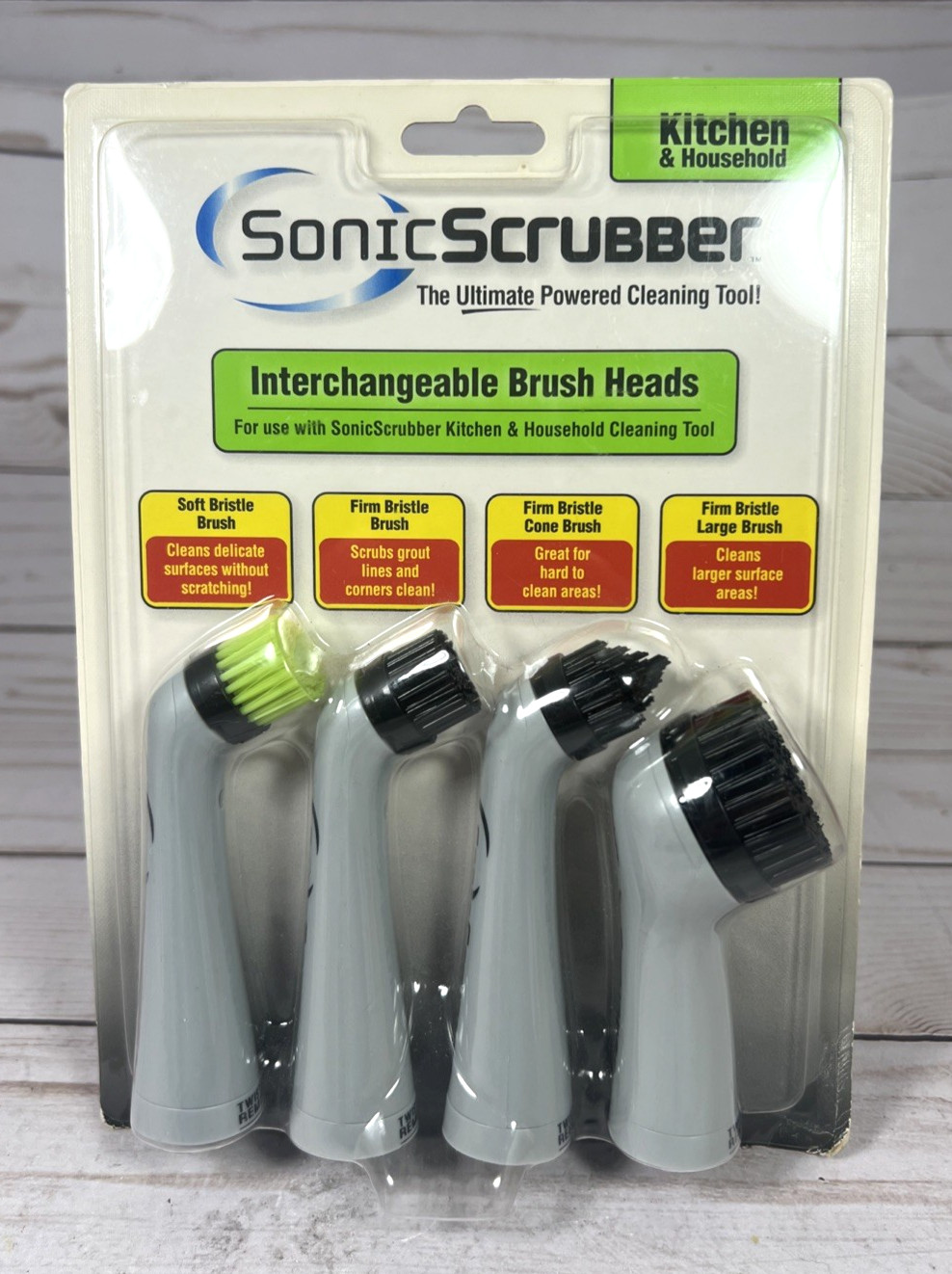 Sonic Scrubber Power Cleaner Interchangeable Brush Heads