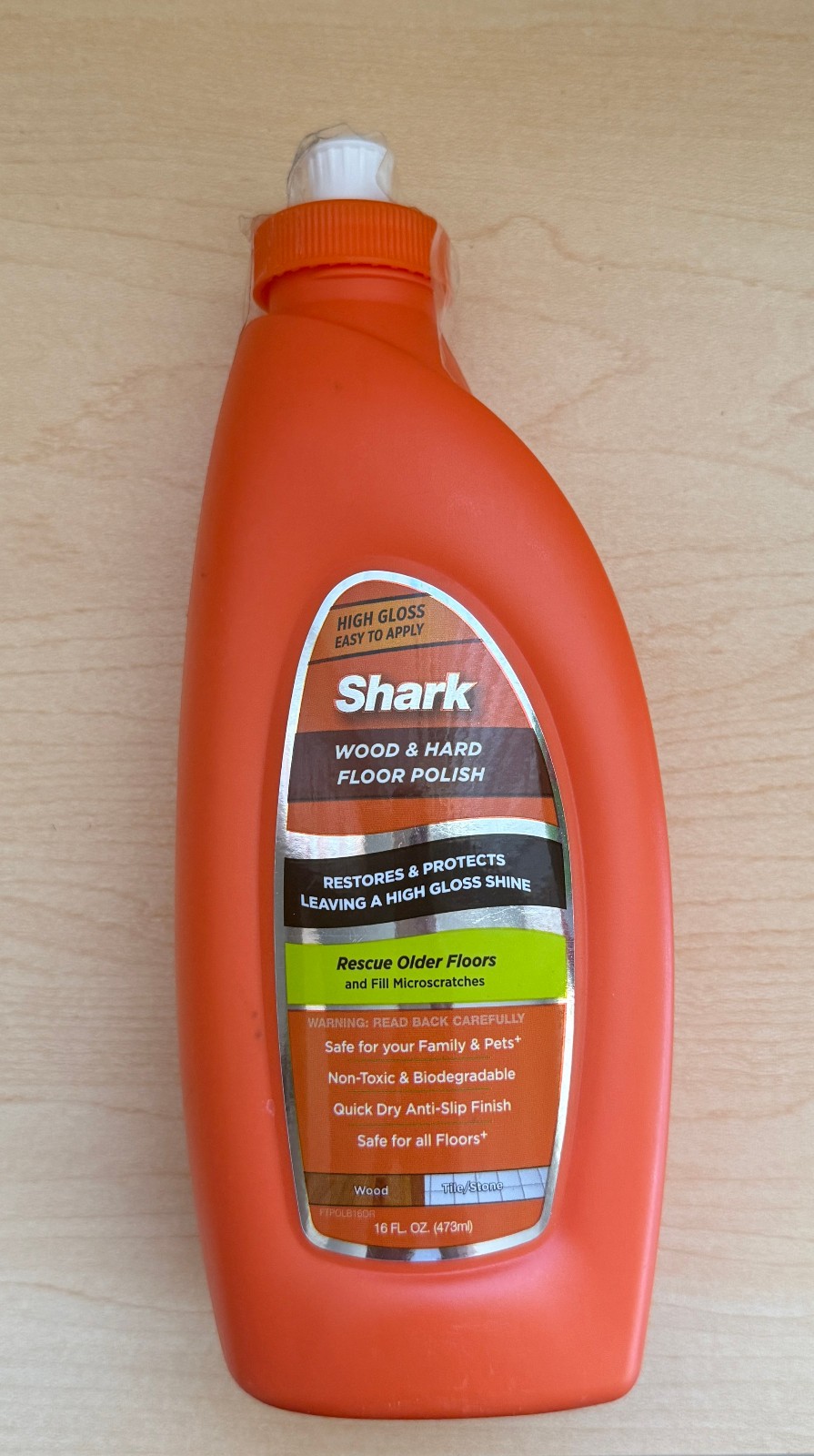 Shark Sonic Duo Wood & Hard Floor Polish Orange Bottle 16 fl oz