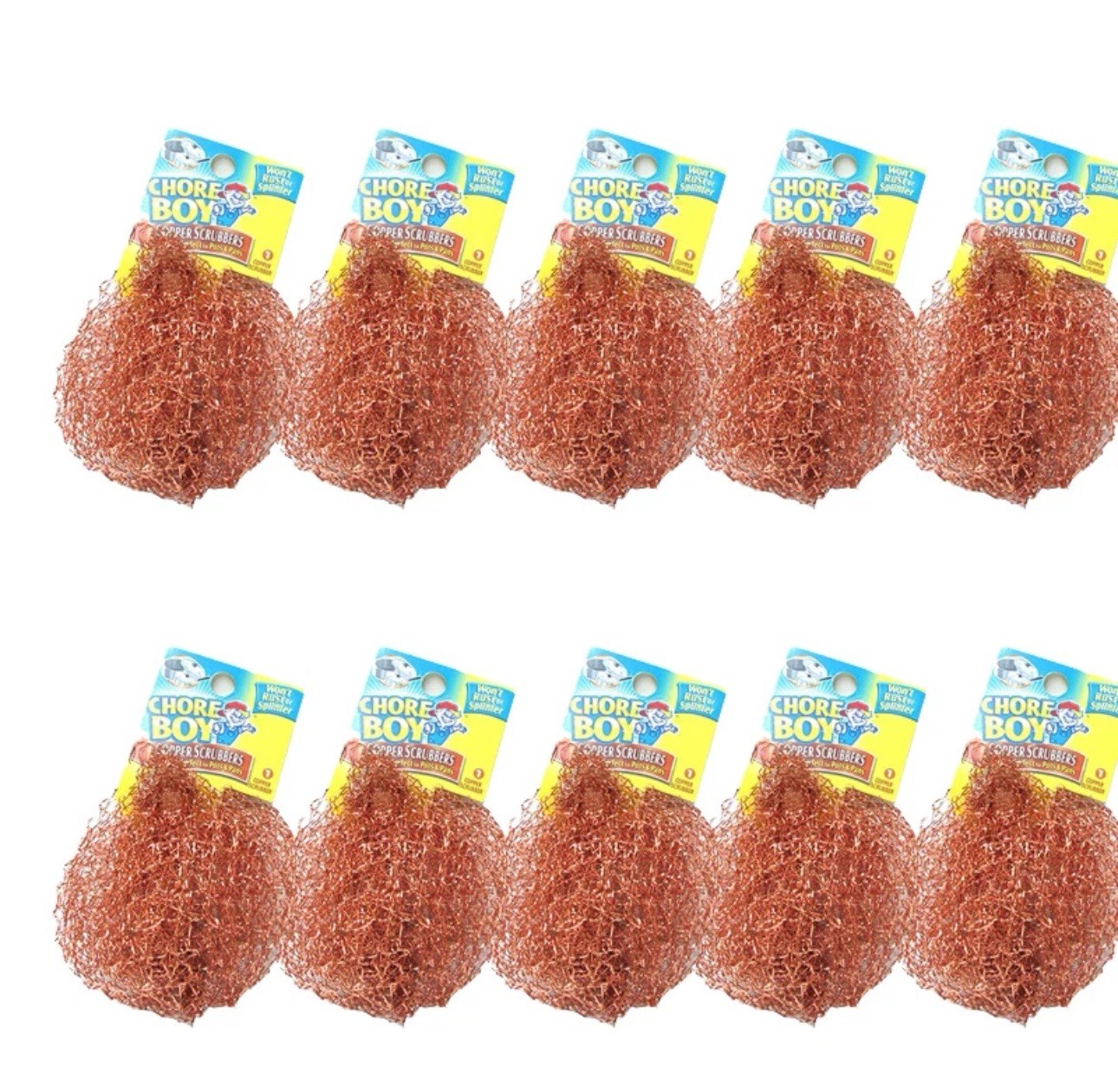 LOT OF 6 CHORE BOY COPPER SCRUBBER 100% COPPER DISPLAY BOXES 36 COUNT- 216 Count