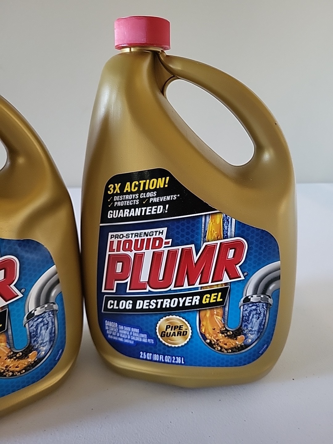 Liquid-Plumr Pro-Strength Clog Destroyer Gel with PipeGuard, 80 fl oz, 2 Pack