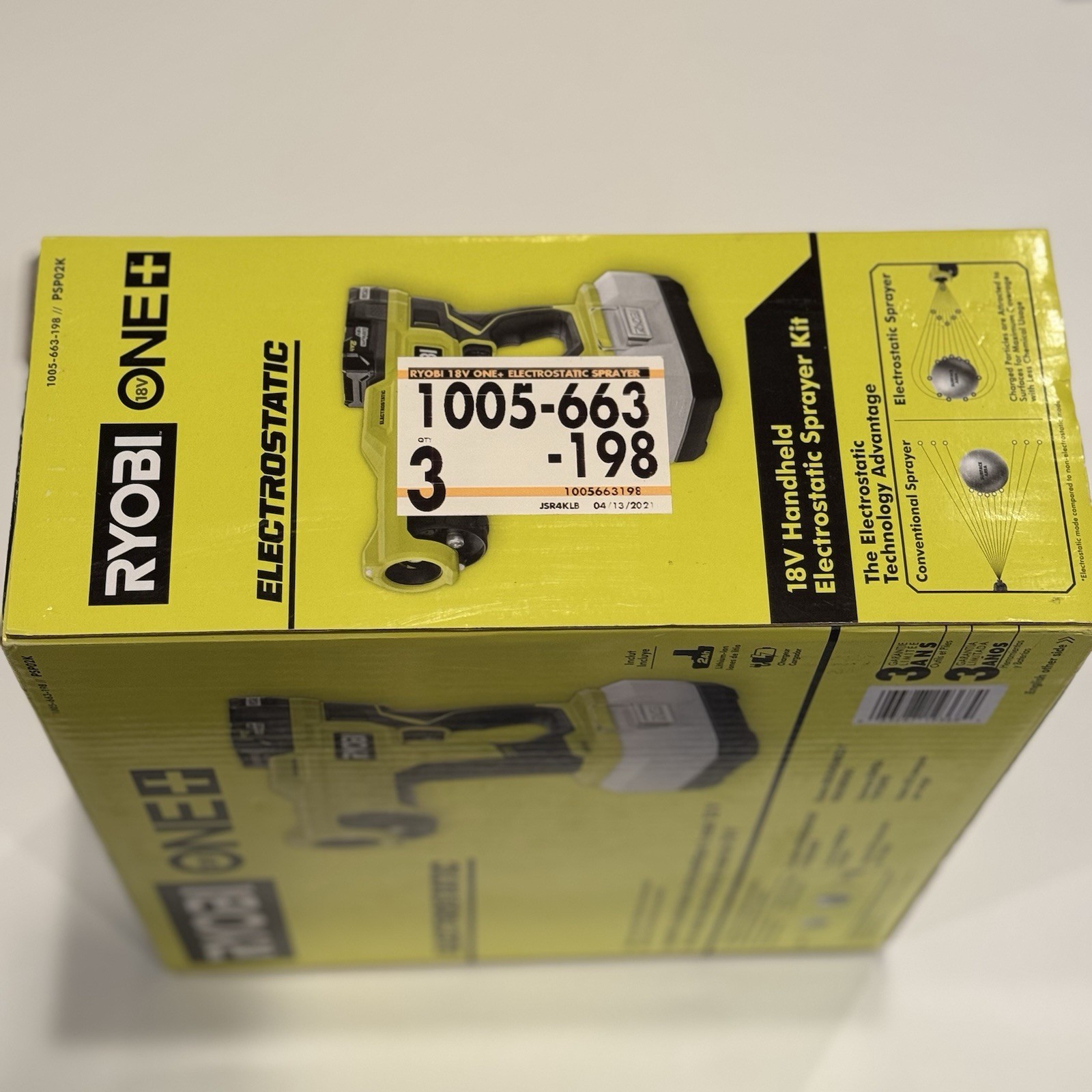 Ryobi ONE+ 18V Cordless Handheld ElectroStatic Sprayer Kit + BATTERY & CHARGER