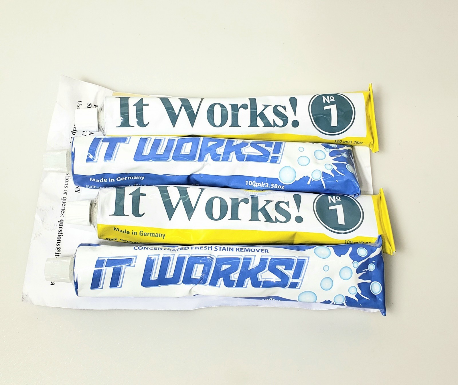 It Works! Multi-Stain Removing Paste ×2 & Fresh Stain Remover ×2 New Ea 3.8 oz