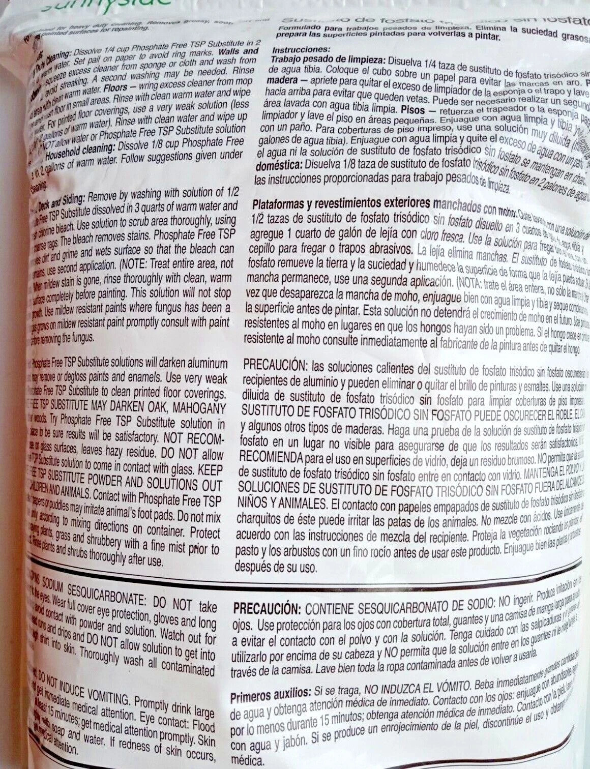 SUNNYSIDE Phosphate free TPS Substitute # 64164 / 4Lb