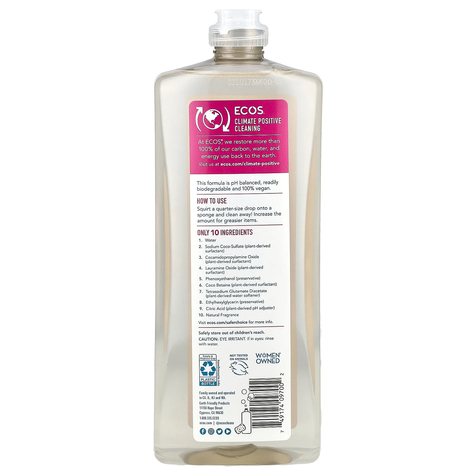 Ecos®, Dish Soap, Almond, 25 fl oz (739 ml)