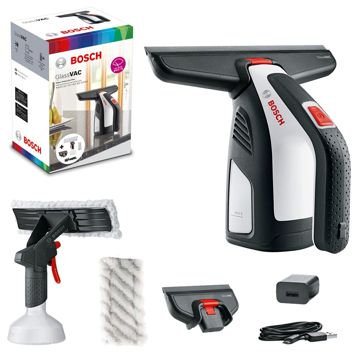 Bosch GlassVAC Battery Window Vacuum Cleaner Streak Free Compact Lightweight