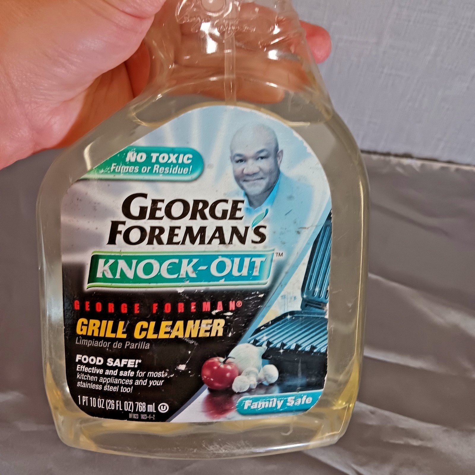 Rare George Foreman Knock-Out Grill Cleaner Spray 26oz Natural Non-Toxic Vintage