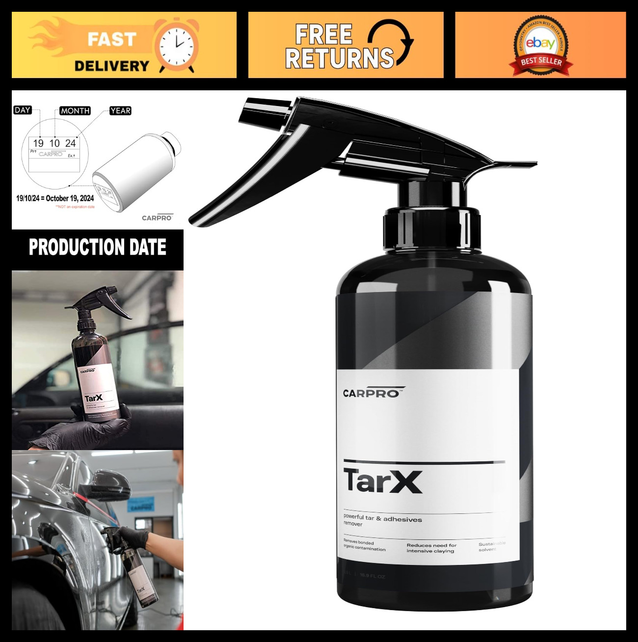 Professional Strength Tar & Adhesive Remover – Automotive Degreaser & Bug Cleane
