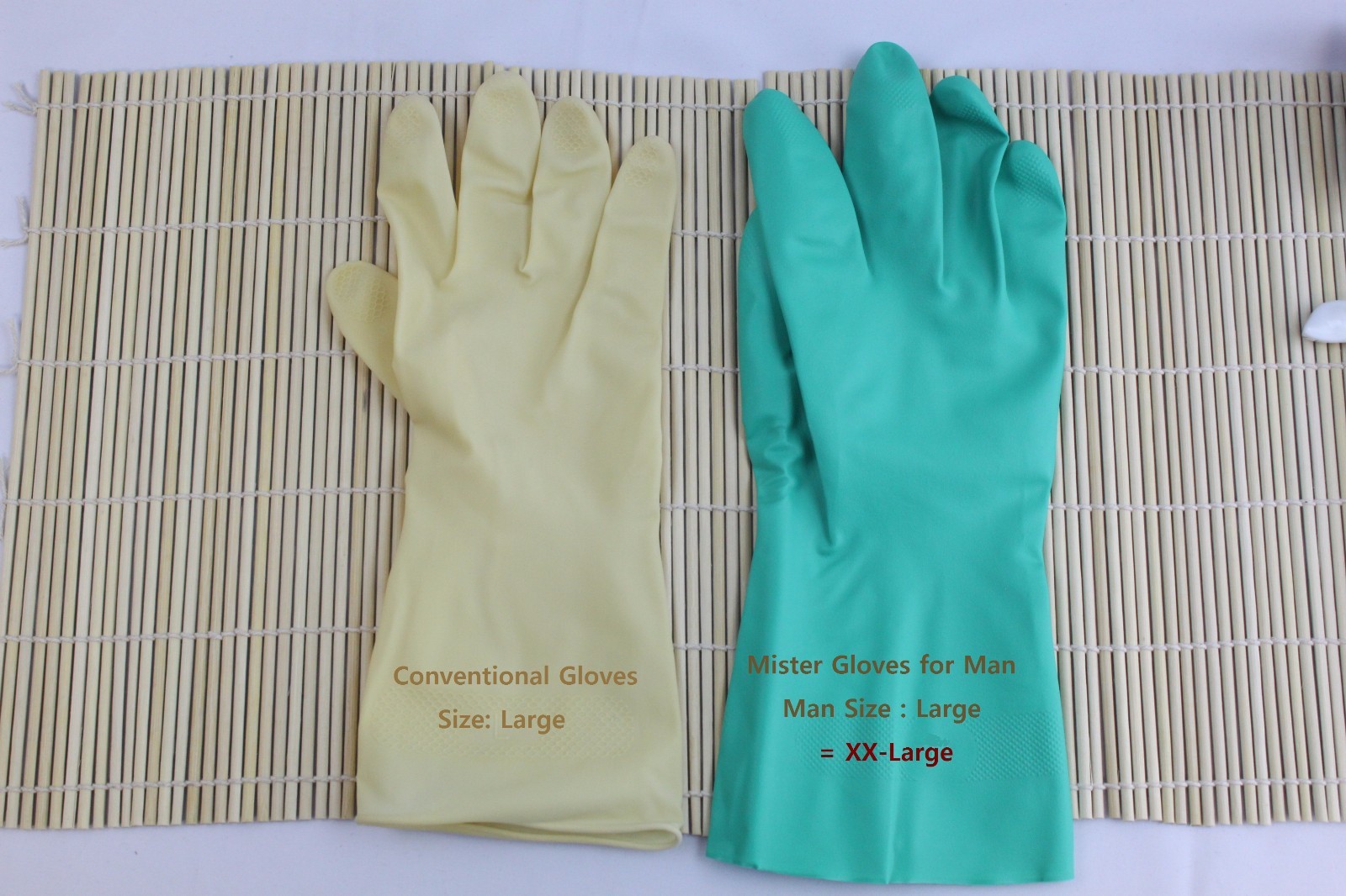Mister Gloves Non Latex Big XXL Equivalent Rubber Gloves for Mr. Men for Clean