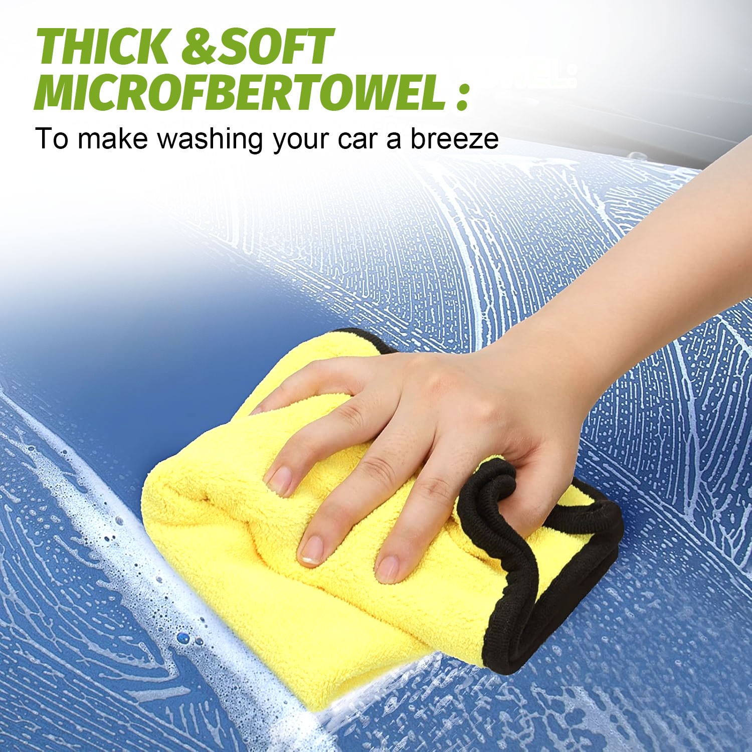 62″ Car Wash Brush with Long Handle, 12PCS for Car RV Truck Boat Wash