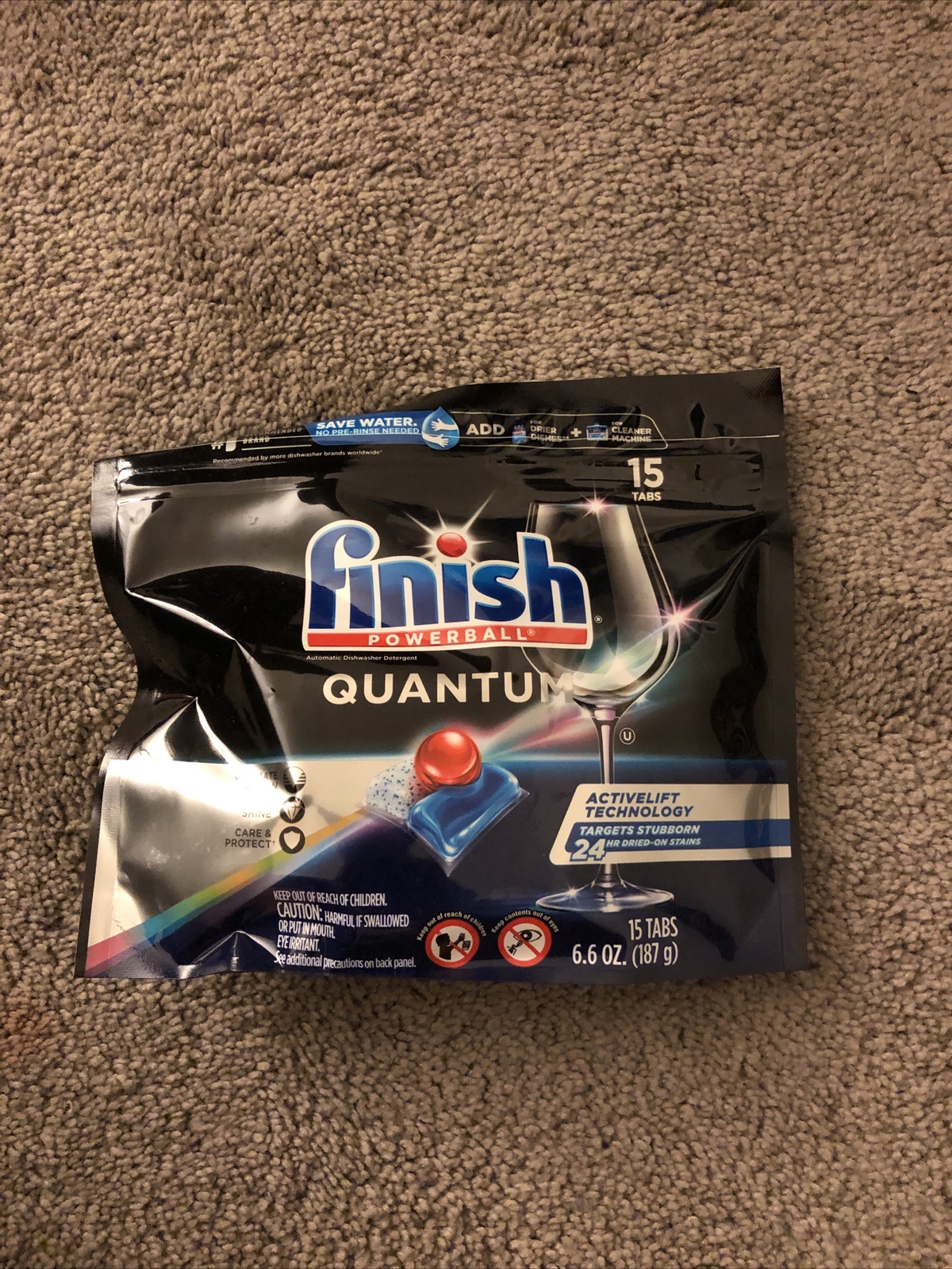 10 PK Finish Powerball Quantum Dishwasher Detergent 15 Tabs Each No Pre Rinse