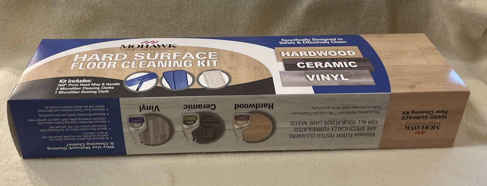 NEW Mohawk Hard Surface Floor Cleaning Kit for Hardwood Ceramic Vinyl Floors