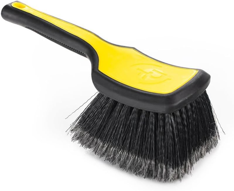– Wheel Face Brush – Ergonomic Handle – Soft Flagged-Tip Bristles – Live Wire