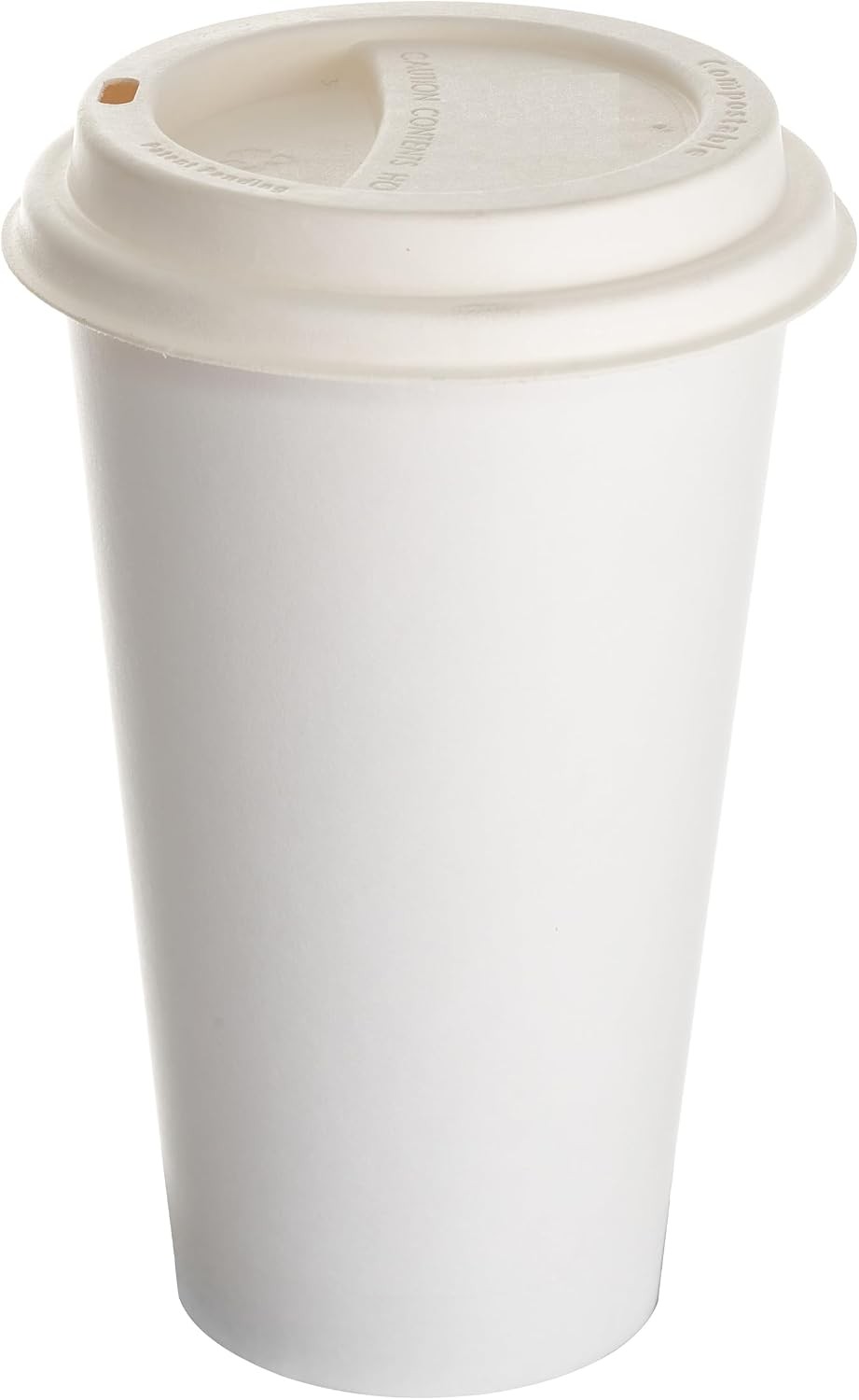 EcoQuality Disposable Fiber Coffee Cup Dome Lids for Coffee & Tea Cups – 100%