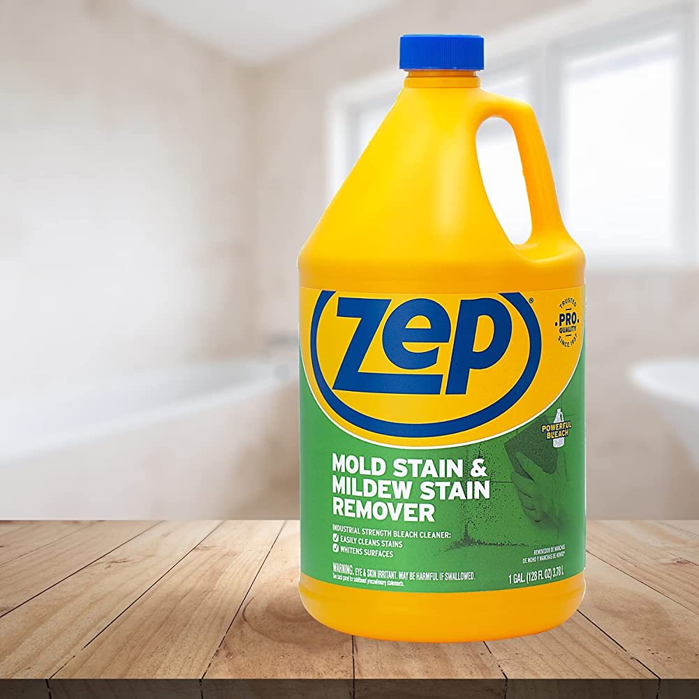 Zep Mold Stain and Mildew Stain Remover 1 Gal (Case of 4) & Bleach Resistant