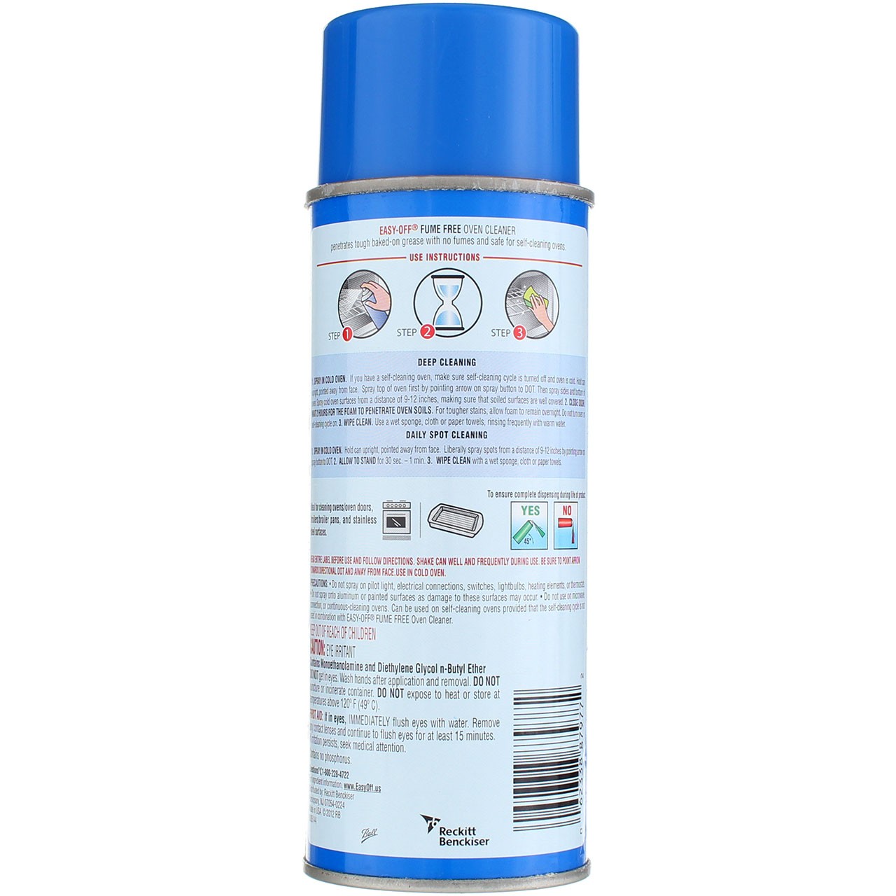 3 Pack Easy-Off Fume Free Oven Cleaner Aerosol, Lemon, 14.5 oz