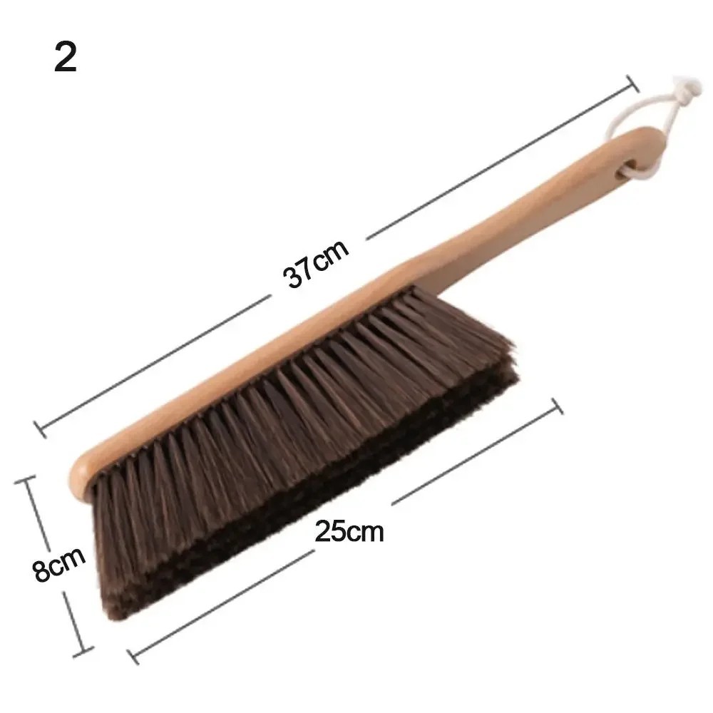 Natural Wood Bristle Cleaning Brush Anti Static Coffee Grinder Desktop Broom 1/2
