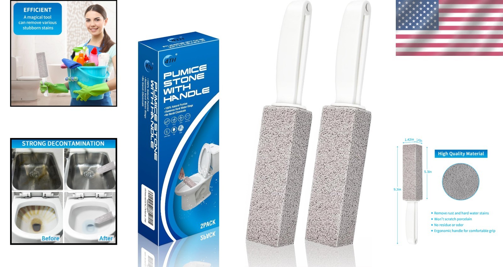 Magic Stone: Eco-Friendly Toilet Bowl Cleaner for Stubborn Stains – 2 Pack