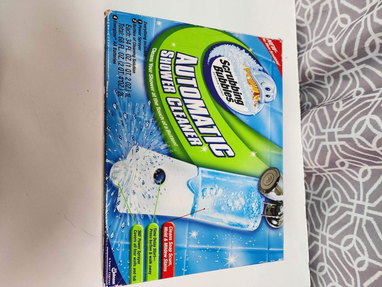 Johnson Automatic Shower Cleaner Scrubbing Bubbles Kit Dual Sprayer