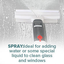Window Cleaner with Front and Rear Cleaners + Expandable Sprayer – Window Vacuum