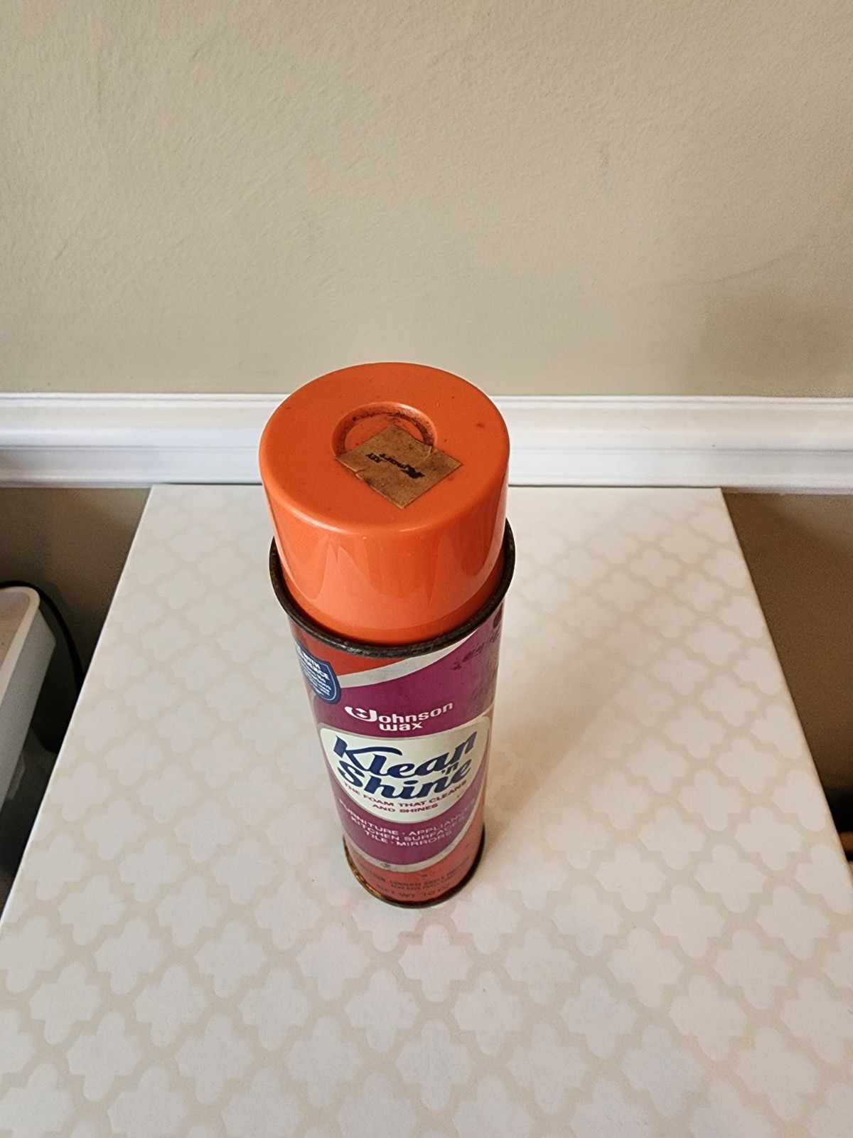 Vtg Johnson Wax Klean ‘n Shine Used Foam All Purpose Cleaner 10oz Spray Can