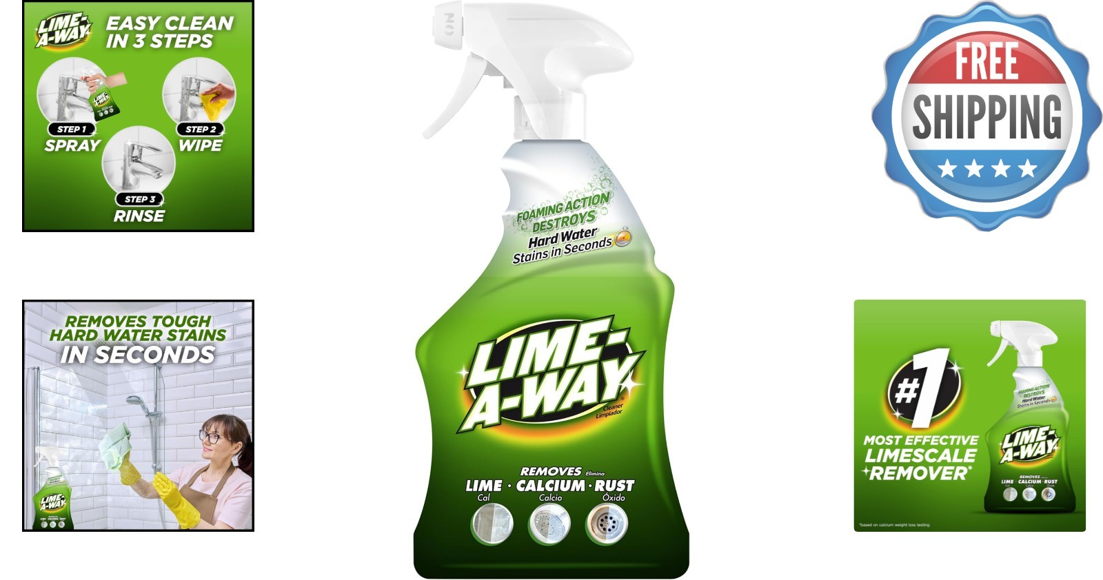 32oz Hard Water Stain Remover Spray – Fast-Acting Cleaner for Limescale & Rust