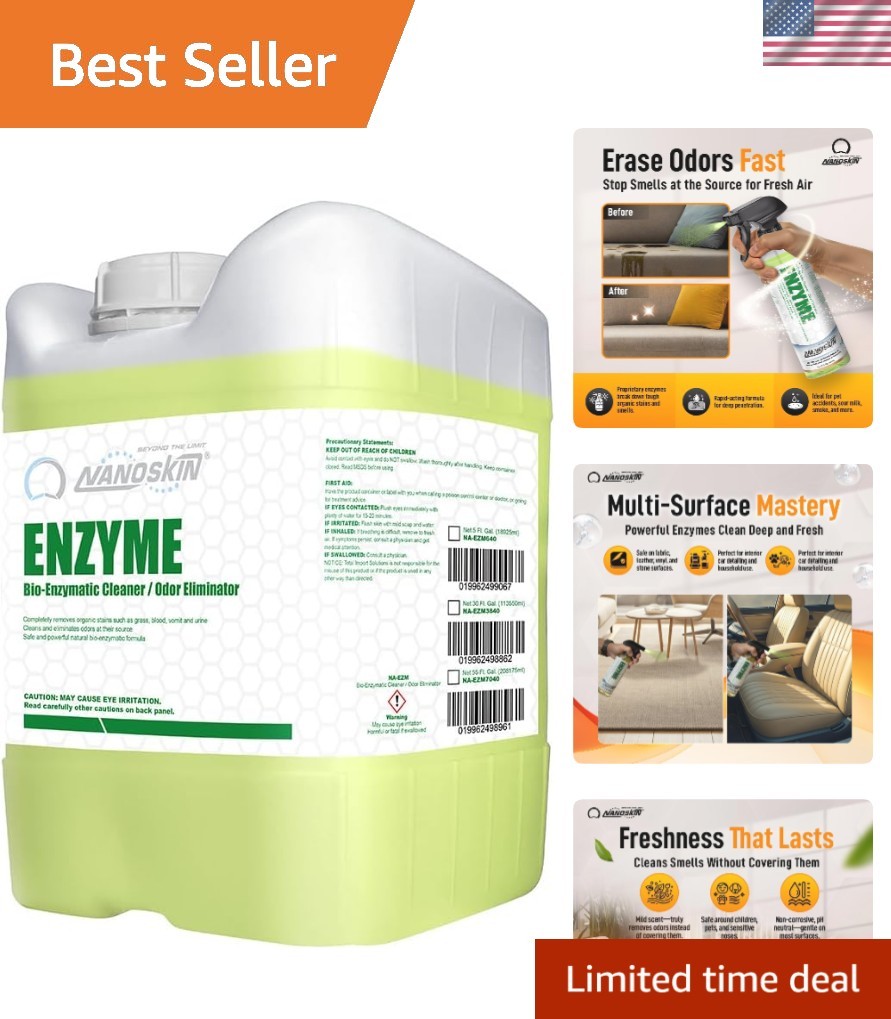 ENZYME Multi-Purpose Cleaner & Odor Eliminator 5 Gallon – Removes Complex Org…