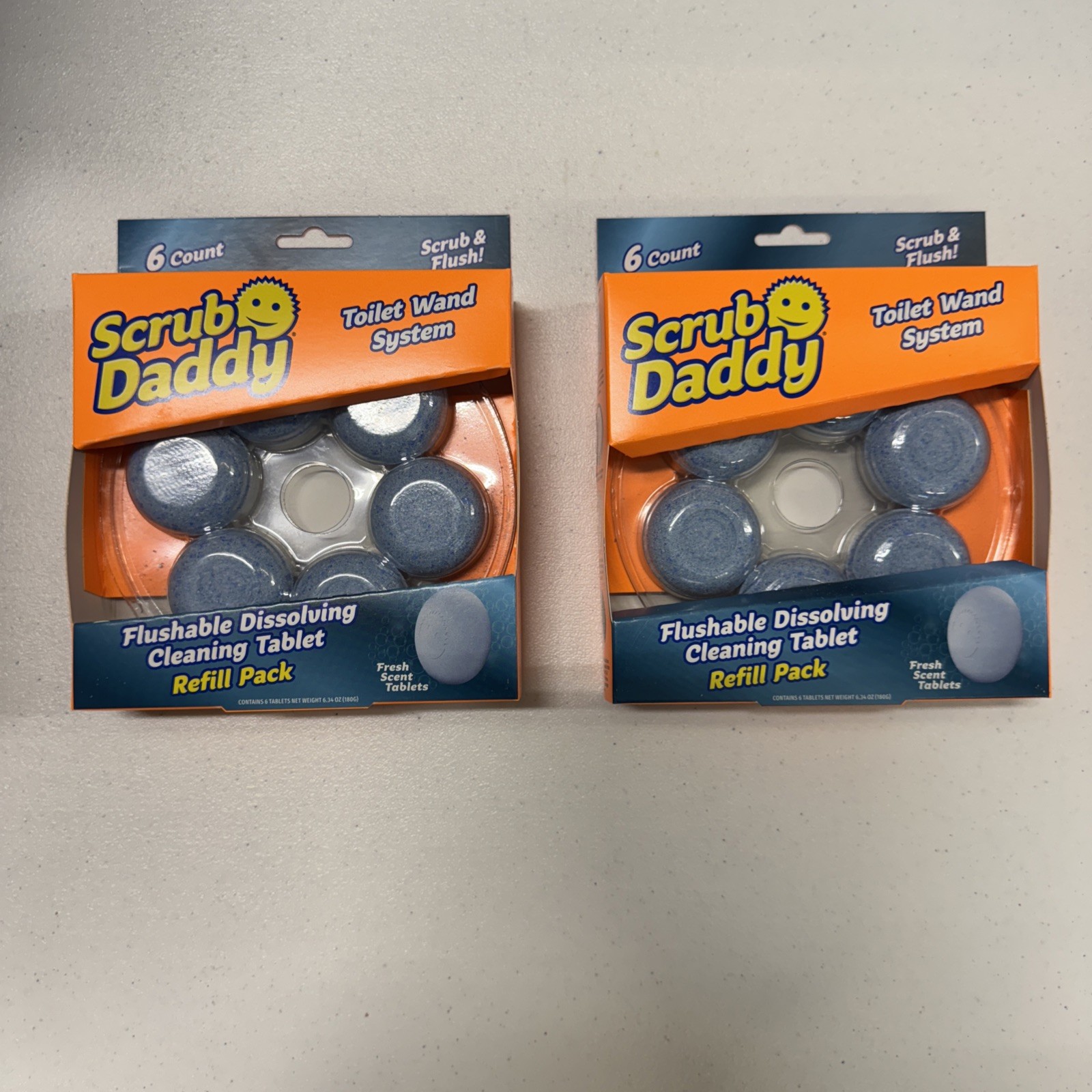 2 Scrub Daddy Flushable Dissolving Cleaning Tablets Refill Packs For Wand System