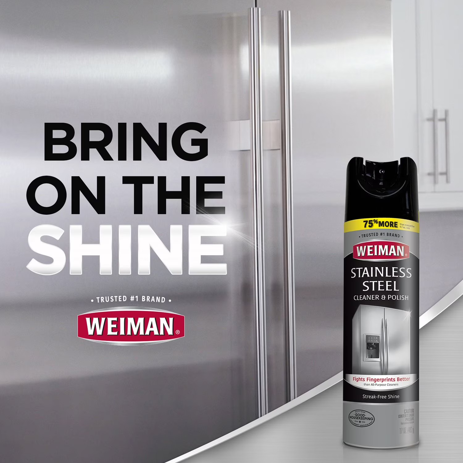 Weiman Stainless Steel Kitchen and Home Appliance Cleaner & Polish, 17 oz., 3 pk