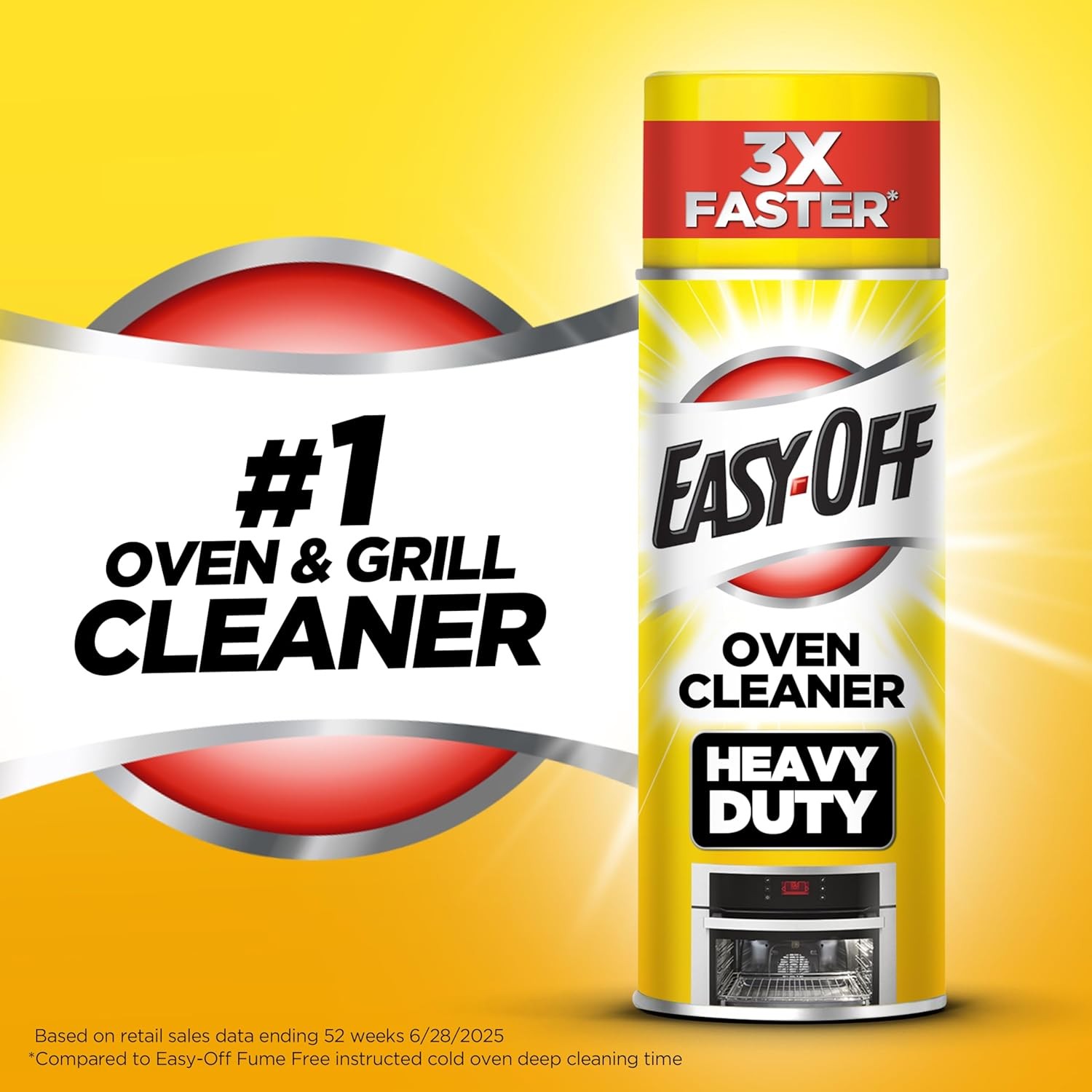Easy-Off Heavy Duty Oven Cleaner Foam, Removes Grease & Burned-On Food, For Oven