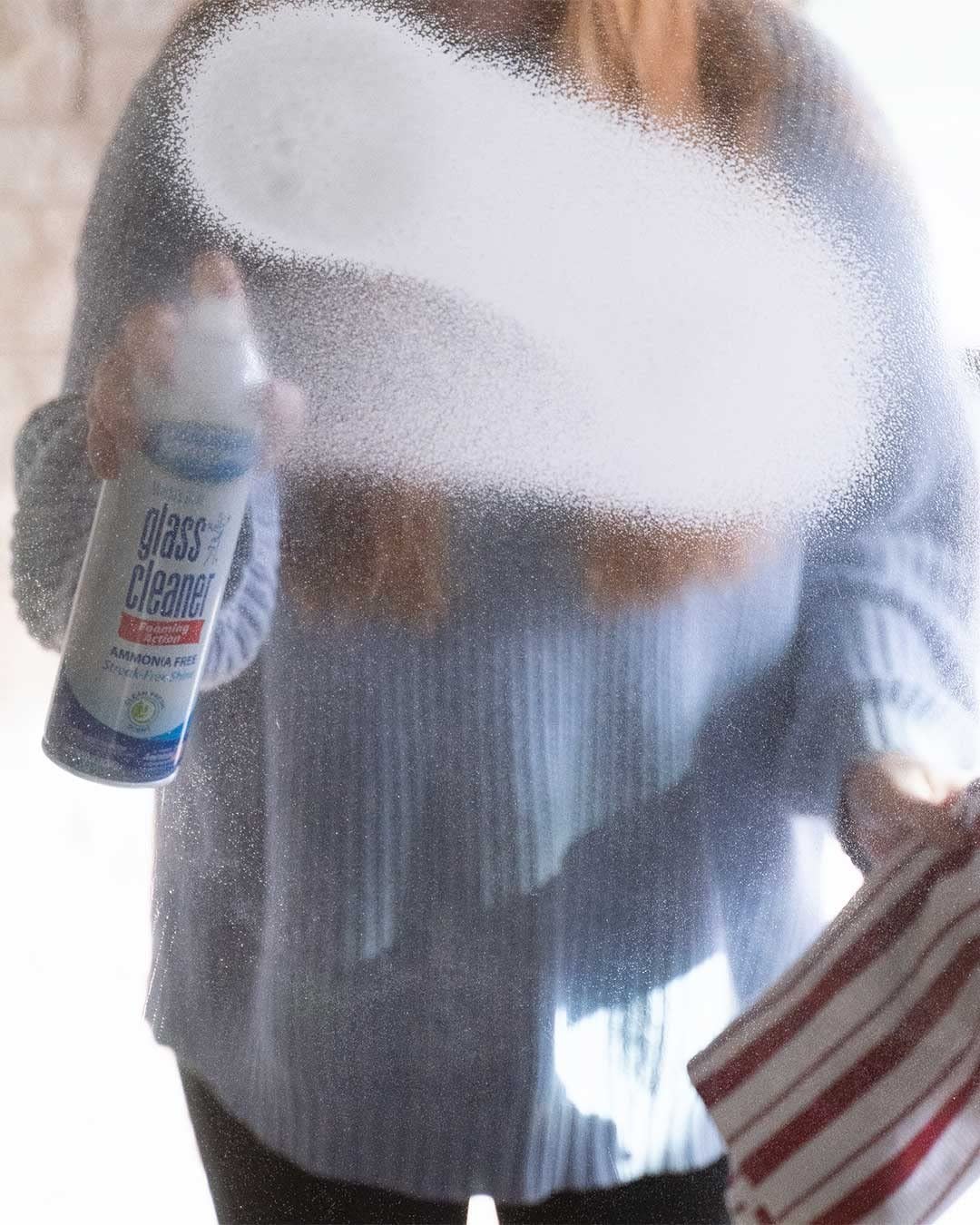 Streak-Free Foaming Glass Cleaner Spray for Home & Auto, 19 oz, Pack of 12