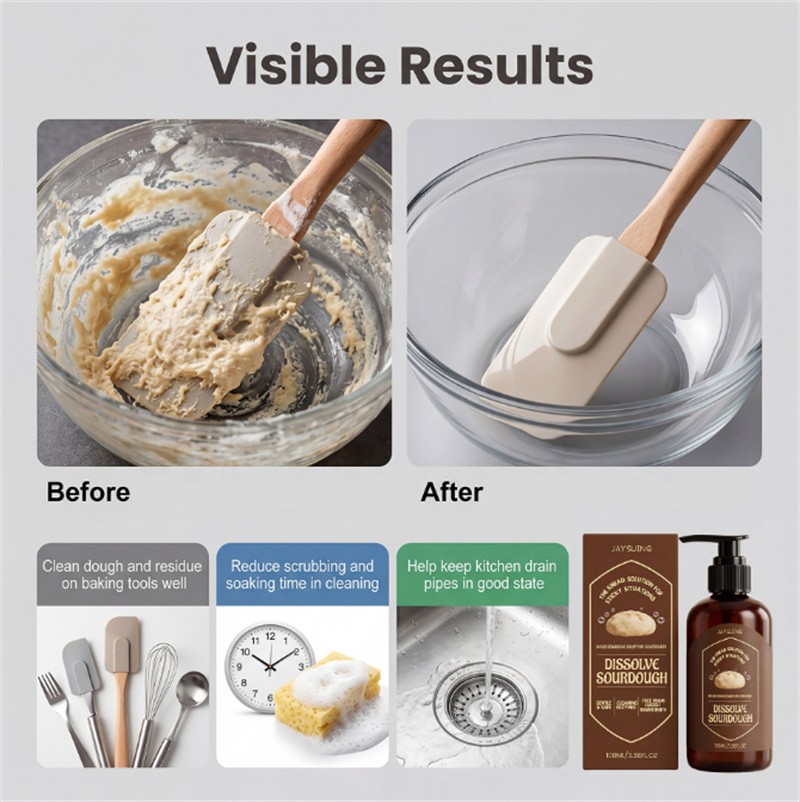 Dough Cleaner Soap for Sourdough,Enzyme Powered Dissolve Cleaning for Kitchen