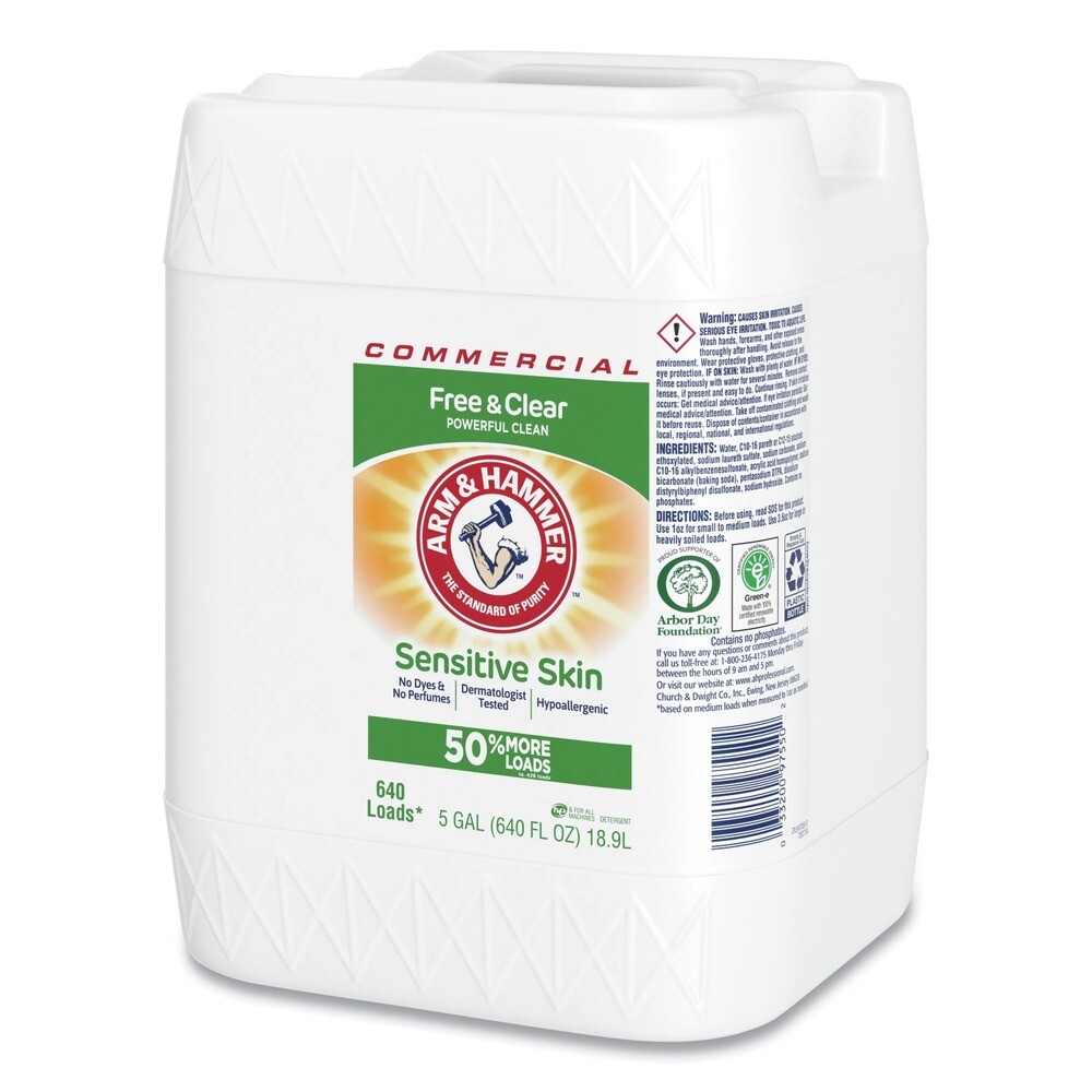 Arm & Hammer 3320097550 5 gal HE Compatible Liquid Detergent Free&Clear Jug New