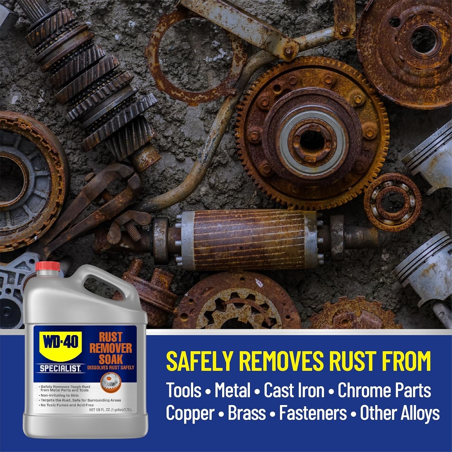 Rust Remover Soak, 1 Gallon | Non-Toxic Formula