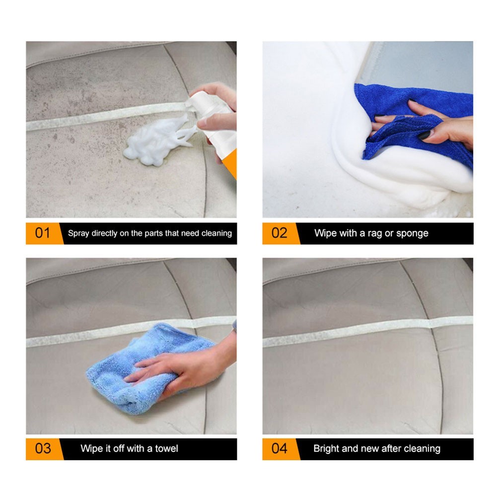 Multi-Purpose Foam Cleaner Leather Clean Remover Spray Car Wash Auto Interior Ho