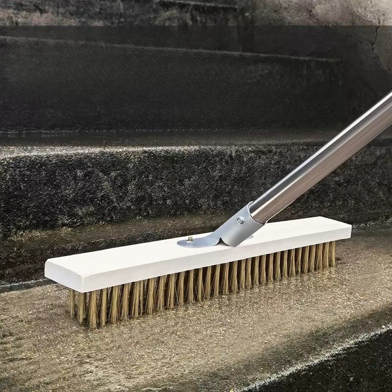 Stainless steel floor brushing, courtyard pool cleaning, moss removal