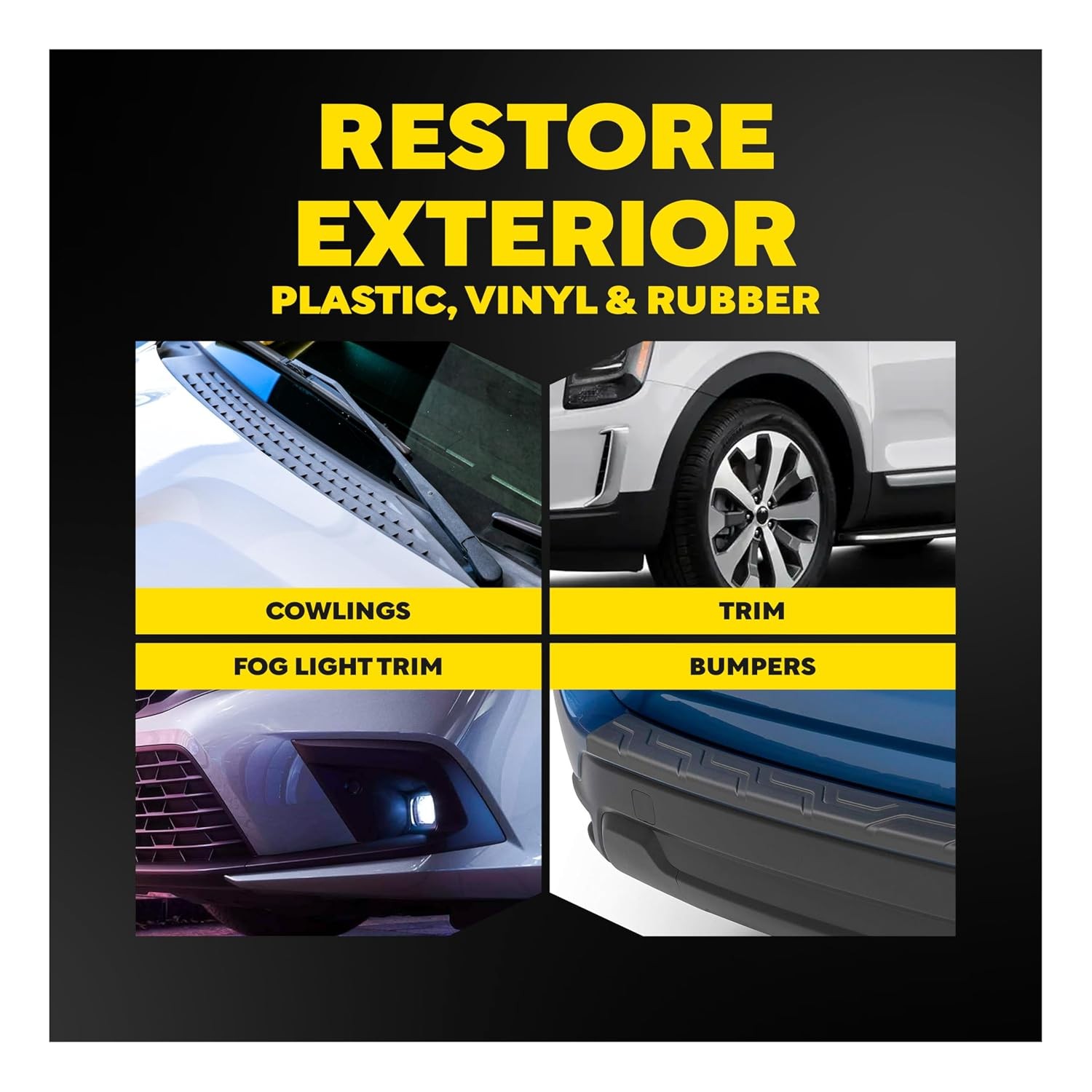 Meguiars Ultimate Black Plastic Restorer 16OZ Car Trim Polish Restorer