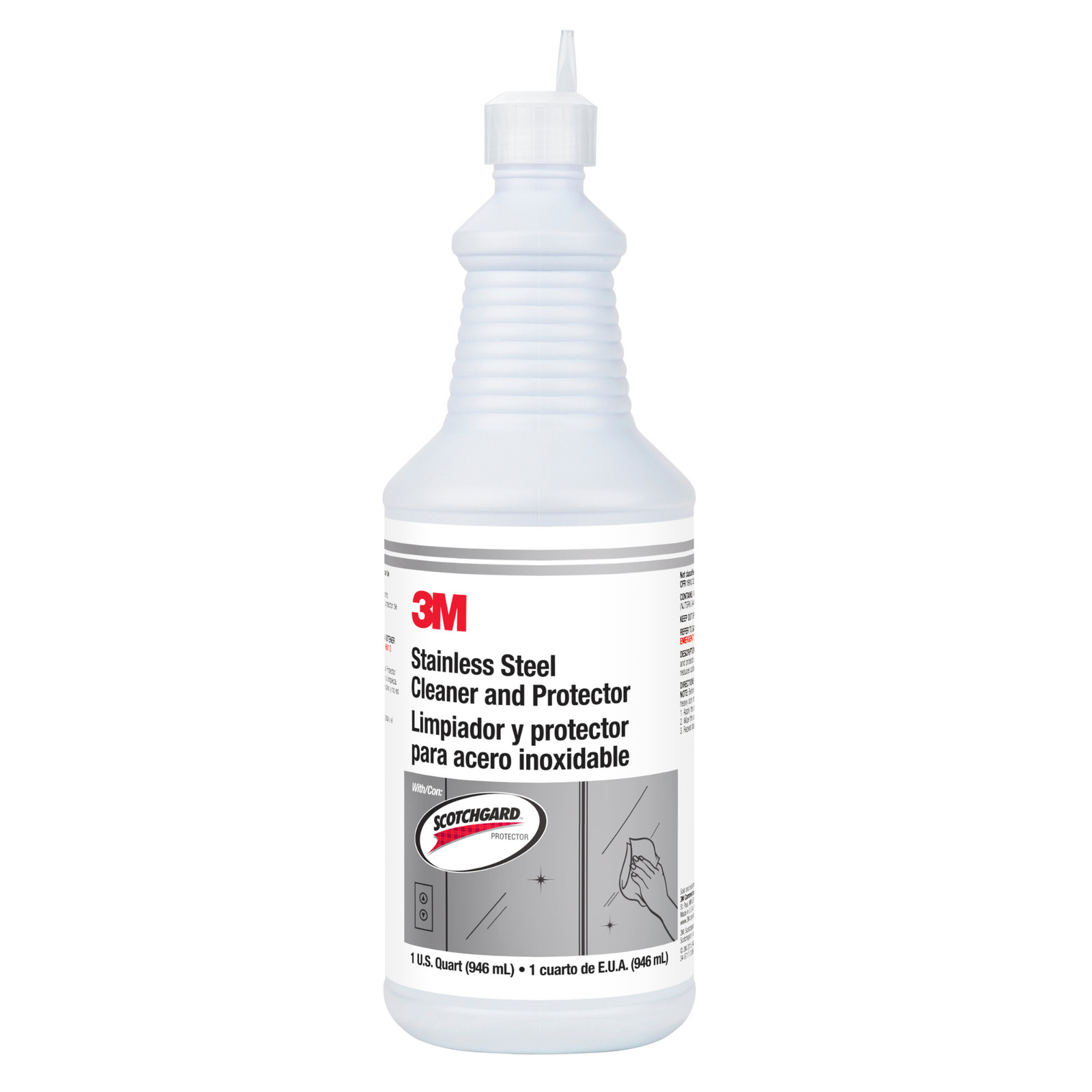 3M Stainless Steel Cleaner & Protector with Scotchgard [Flip-Top Cap]: 32 ounces